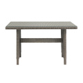 Alaterre Furniture Asti All-Weather Wicker Outdoor 30"H  Dining Table with Glass Top AWWF05FF